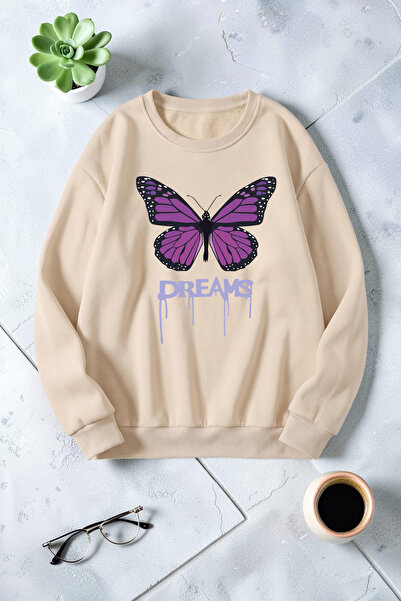 uyguntarz Unisex Dreams Printed Crew Neck Sweatshirt
