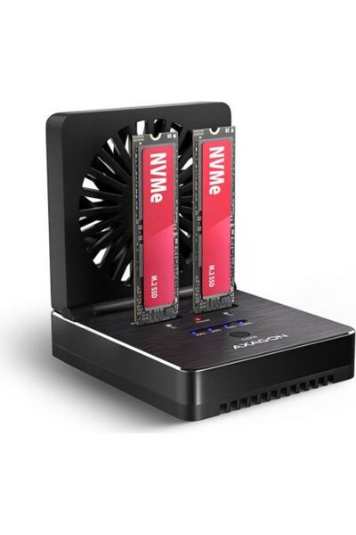 Axagon Σταθμός Σύνδεσης και Αποθήκευσης ADSA-M2C22 2x M.2 NVMe/SATA με Λειτου...