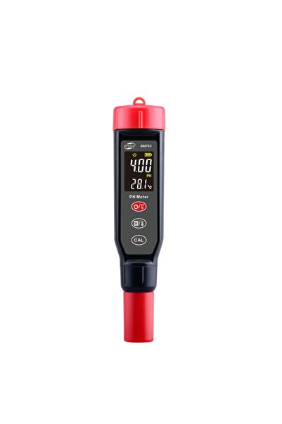 Benetech Tester pH, contor de apă, senzor de bază, termometru 2 în 1, autocal...