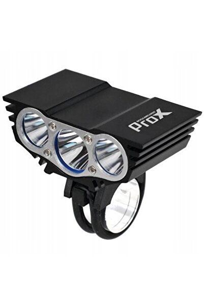 Prox Lumină frontală de bicicletă cu putere triplă, 3x Cree, neagră