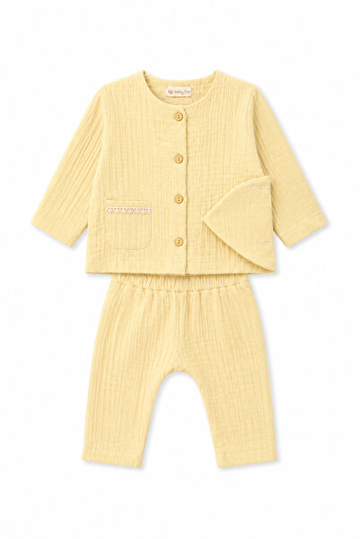 NOBLEKIDS Baby Girl 3-Piece Muslin Set Yellow