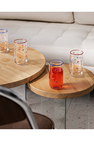 Madame Coco Musette-Summer Escape 4-Pack Soft Drink Glass - Transparent - 365 ml