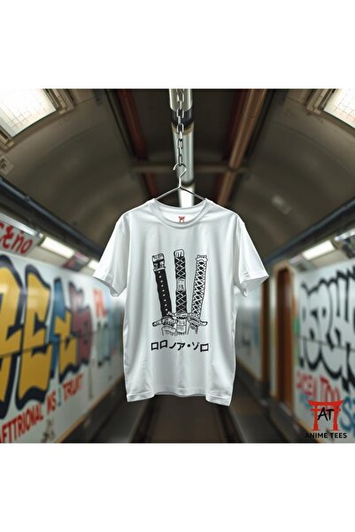 One Piece Zoro Swords Baskılı Unisex Oversize T-Shirt