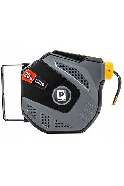 Powermat Tambur automat pentru furtun 20m, presiune pneumatică 10 bari, suport