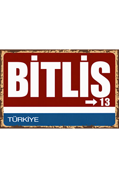 Lucena Bitlis 13 Metalni zidni znak Retro Vintage Dekorativna gradsko ploča