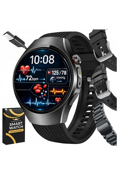 Angelo Watches SMARTWATCH BĂRBĂTESC CEAS MONITORIZARE CARDIOLOGICĂ APELURI Te...