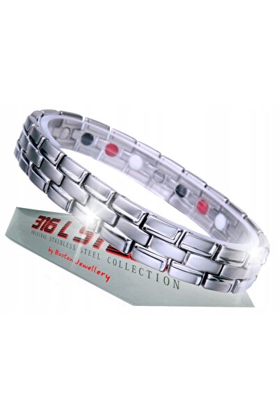Boston Jewellery Brățară de argint pentru sănătate, bărbătească, magnetică, p...