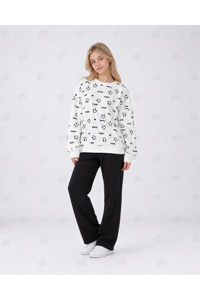 Minimoda Kids Hanorac cu imprimeu Smile pentru fete