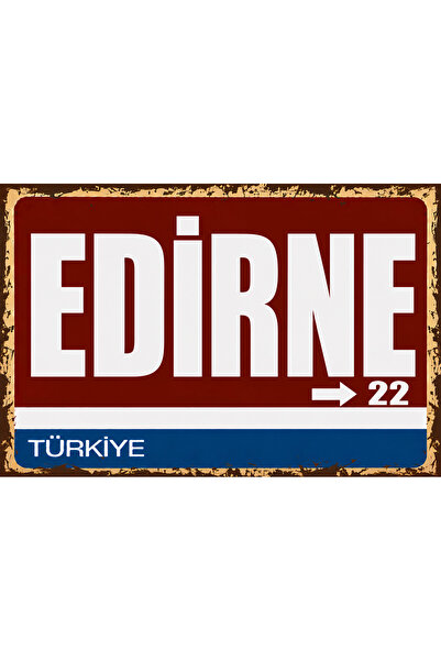 Lucena Edirne 22 Placă decorativă retro vintage din metal pentru perete