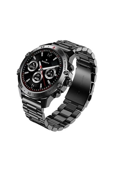 GARETT Smartwatch V14 din oțel negru, cu apelare Bluetooth, IP68, Sport