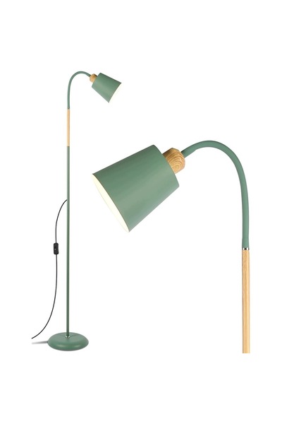 bedee Lampadar modern E27 verde pentru living, tip Loft