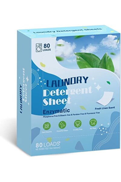GENERAL Xspring Laundry Cleaning Sheets, 40 Sheets 80 Loads, Clean Laundry De...