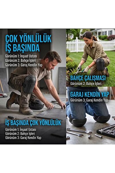 Canderel 2 Adet Dizlik Sağlam&hafif Otomobil Tamir, Inşaat Işleri Için, Su Geçirmez Seramikçi Dizliği