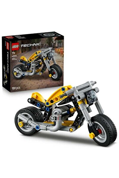 LEGO Technic Yellow Motorbike Toy Model Kit 42225 (Age 7+, 151 Pieces)