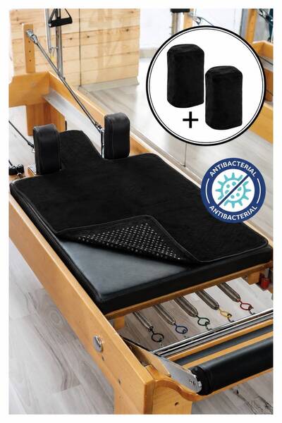 RAINBO Antibakteritel Siyah Pilates Reformer Havlusu Nonslip Reformer Towel