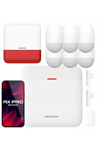 Hikvision Kit de alarmă WiFi 6x Senzor PIR 2x Senzor reed Sirenă de exterior