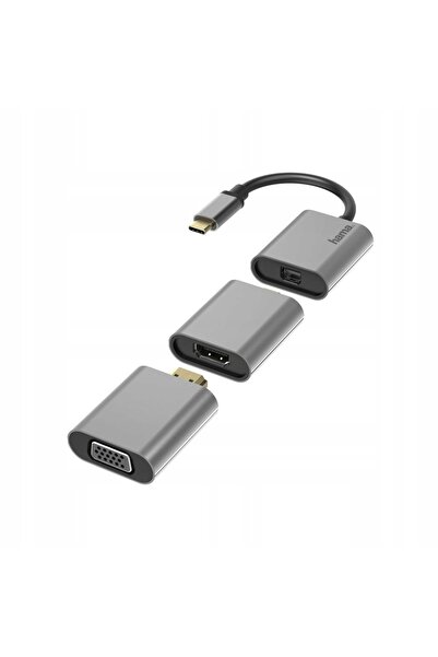 Hama Adaptor 6 în 1 Premium USB-C MINI-DP HDMI VGA