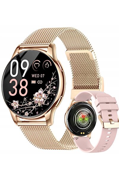 Lazird Ceas de damă Smartwatch AMOLED cu măsurare ECG, glicemie, tensiune art...