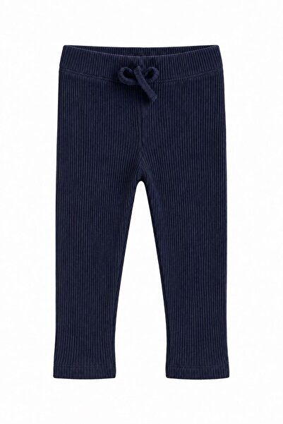 NOBLEKIDS La Ciel Paris Baby Girl Ribbed Tights Navy Blue