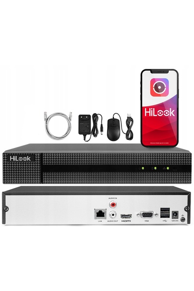 Hilook Înregistrator IP cu 4 canale, până la 8Mpx, de la Hikvision NVR-4CH-5M...