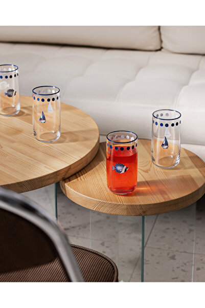 Madame Coco Musette-Marine Duo 4-Pack Soft Drink Glass - Transparent - 365 ml