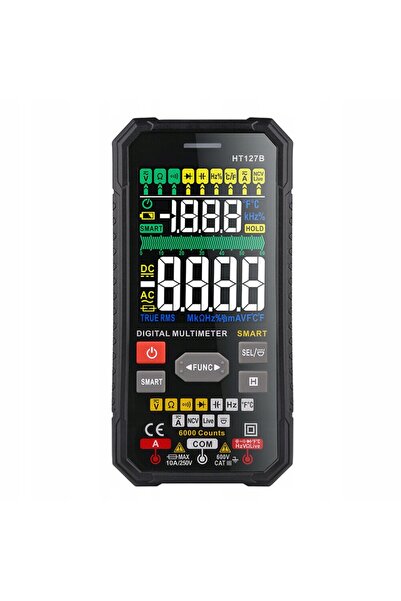 Habotest MULTIMETRU DIGITAL UNIVERSAL TRUE RMS NCV LANTERNĂ LED + CABLURI CAR...