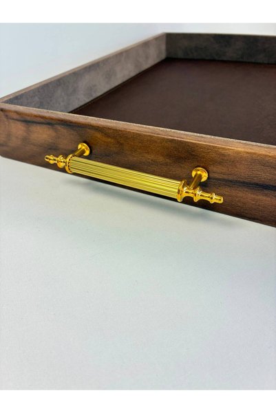 Decart Dizayn Premium Wooden Presentation Tray |   Special Design |   Decorative Gold Details