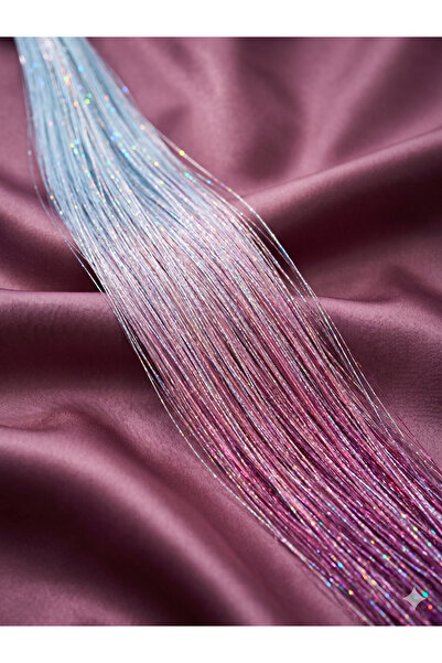 Lama Store Çıt Çıtlı Simli Saç Aksesurı/ Saç Işıltısı Yan Postiş Hair Tinsel ...