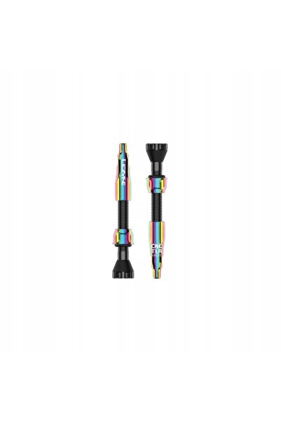 Lezyne Valve pentru jante tubeless CNC 44mm Curcubeu Neo Metalic