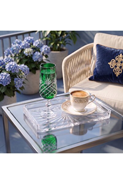 AKDEN STORE Crystal Colorful Coffee Water Glass - Champagne Glass 180Cc