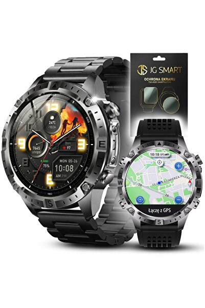 JG Smart SMARTWATCH CEAS BĂRBAȚI GPS COMPAS BAROMETRU DICTAFON LANTERNĂ MENIU...