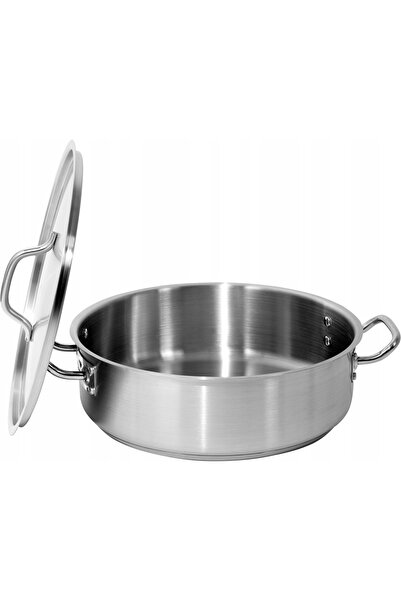 yato Oală de gătit lentă din oțel inoxidabil cu capac 36x11cm 11.2L