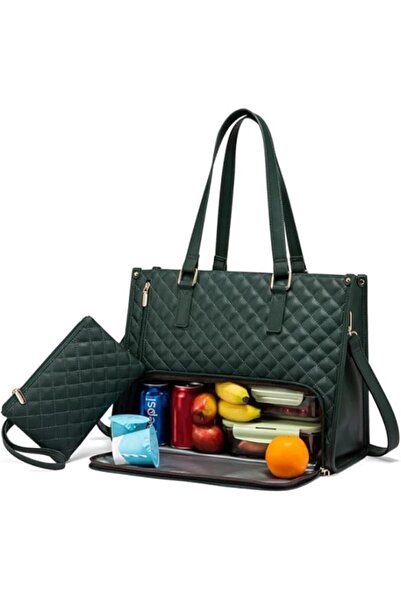 GENERAL 15.6 Inch 2-in-1 Combo Lunch Bag, 2-in-1 Tote Bag with Lunch Compartm...