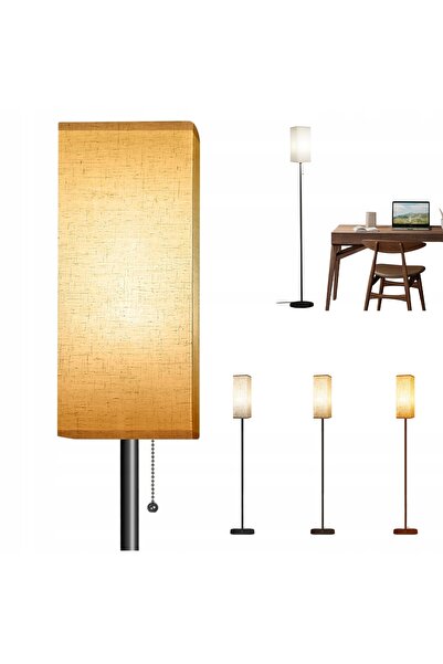 bedee LAMPĂ MODERNĂ DE PARDOSEALĂ LED, 12W, REGULABILĂ, CU ABAJUR DIN IN, 172 CM