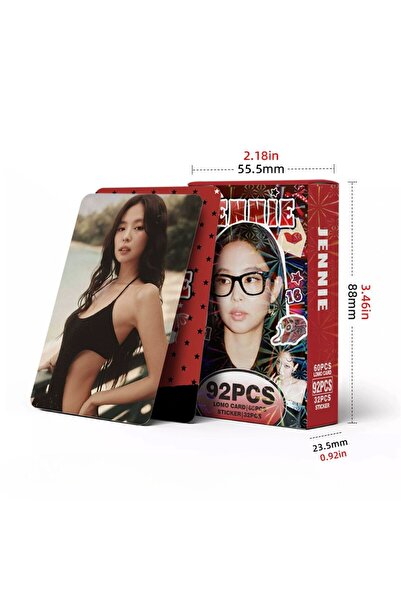 Kpop Dünyasi BLACKPINK '' Jennie '' Çift Yön Baskılı Lomo Card Seti (60 Pcs)