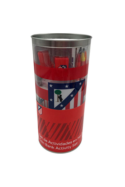 CYP BRANDS Set cutie de bani Atletico de Madrid cu activități, 38 de piese