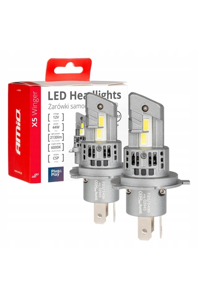 AMIO Becuri auto LED Canbus Winger H4 6000K seria X5
