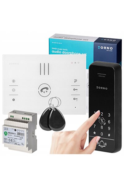 Orno Interfon hands-free cu 2 fire, criptor de cod, breloc + Sursă de aliment...