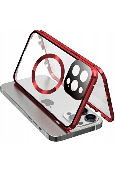 XGSM Husă magnetică DUAL GLASS pentru iPhone 15 Pro, protecție completă.