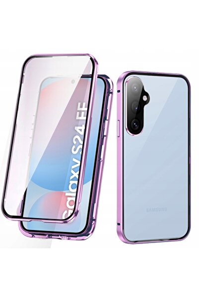 ERBORD Husă magnetică DUAL GLASS pentru Galaxy S24 FE, protecție cameră, sticlă.