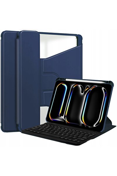 ERBORD Husă cu tastatură pentru iPad Pro 11 " 2024, Bluetooth, cu capac rotativ