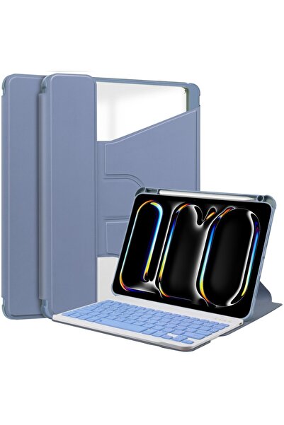 ERBORD Husă cu tastatură pentru iPad Pro 11 " 2024, Bluetooth, cu capac rotativ