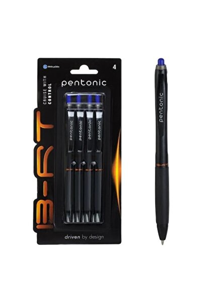 Pentonic Set de pixuri 0.7mm, cerneală albastră, prindere moale, 4 bucăți