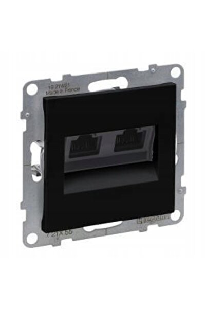 Legrand Suno BLACK UTP priză de calculator 6A 2xRJ45 KAT.6A 721455