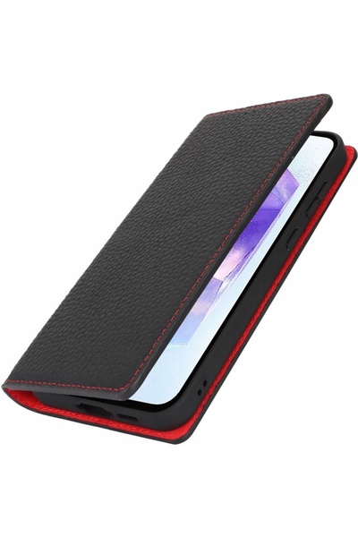 ERBORD Husă flip din piele pentru Samsung Galaxy S24FE, cu funcție de suport ...
