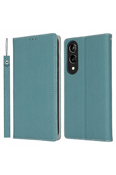 ERBORD Husă flip din piele pentru Galaxy S25 Edge, cu suport și portofel