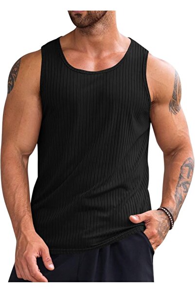 Runcati Ron Tank Top Sleeveless T-Shirt Sports Cut-Out T-Shirt Gym Workout Cl...
