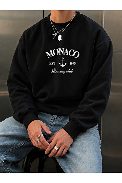 COMANCHERO Unisex Φούτερ Monaco Club με στάμπα, Oversize, με λαιμόκοψη μηδέν