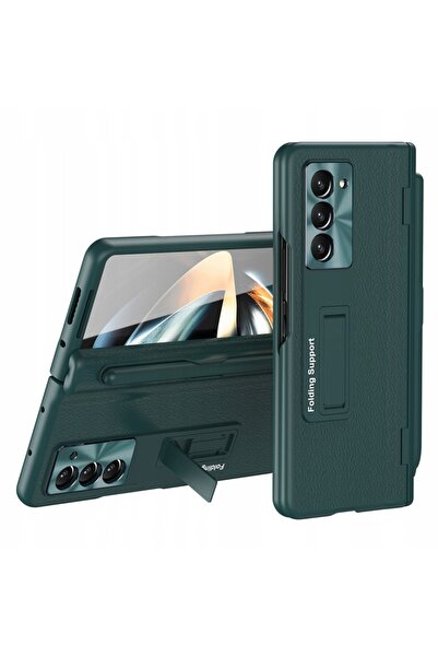 XGSM Husă din piele + sticlă pentru Samsung Galaxy Z Fold5 5G cu suport + stylus