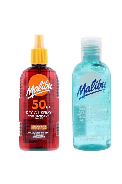 Malibu Ulei de bronzare SPF50 200ml + Gel după plajă 100ml